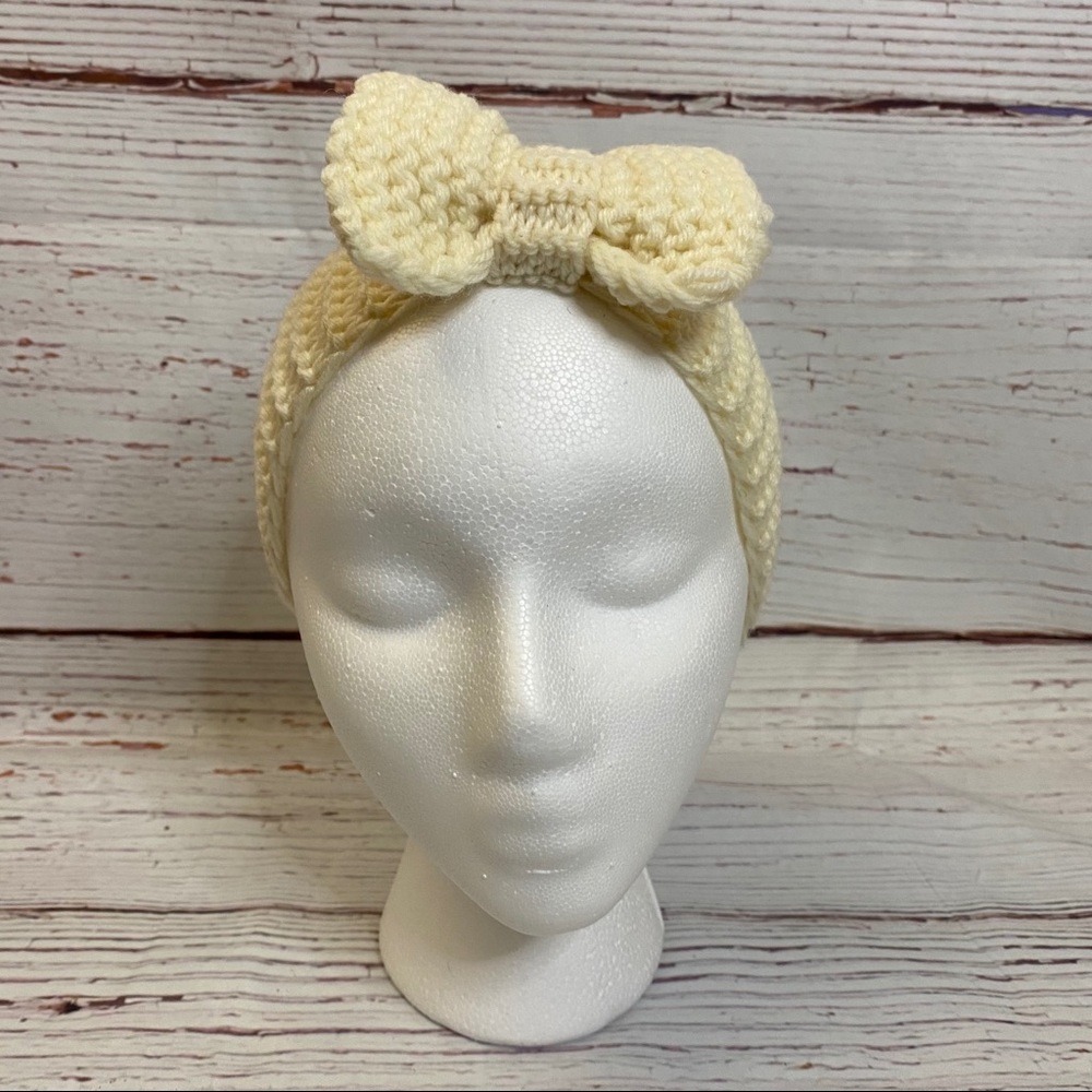 💫Knit Crochet Head/Ear Warmers w/Bow